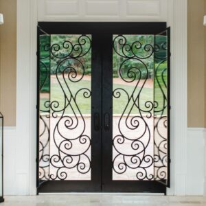 double iron door